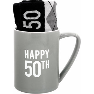 Happy 50th 18 oz Mug and Sock Set