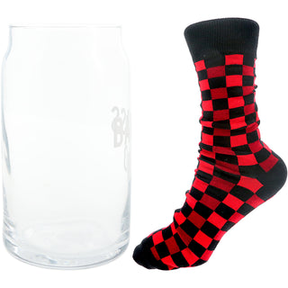 Badass Dad 16 oz Beer Can Glass and Sock Set