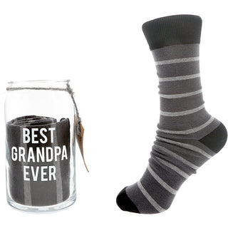 Best Grandpa 16 oz Beer Can Glass and Sock Set