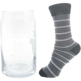 Best Grandpa 16 oz Beer Can Glass and Sock Set