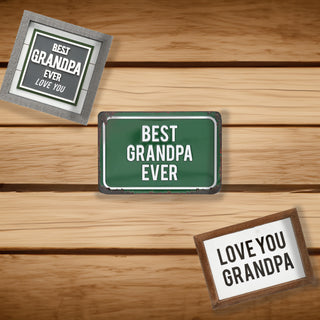 Best Grandpa 6" x 4" Tin Plaque