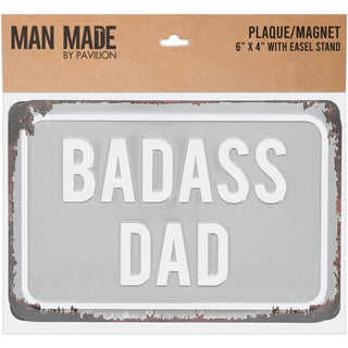 Badass Dad 6" x 4" Tin Plaque