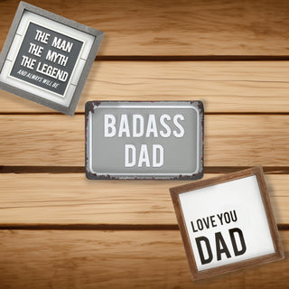 Badass Dad 6" x 4" Tin Plaque