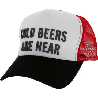 Cold Beers Red Mesh Adjustable Trucker Hat