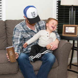 Glad to be Dad  Royal Blue Mesh Adjustable Trucker Hat