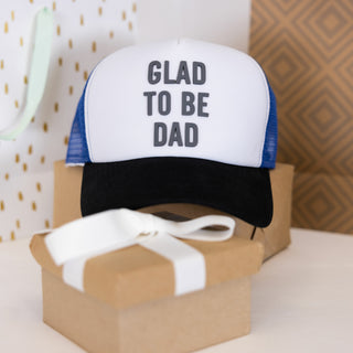 Glad to be Dad  Royal Blue Mesh Adjustable Trucker Hat