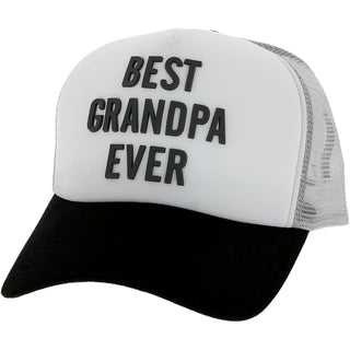 Best Grandpa Gray Mesh Adjustable Trucker Hat