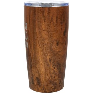 Dad 20 oz Wood Finish Stainless Steel Travel Tumbler