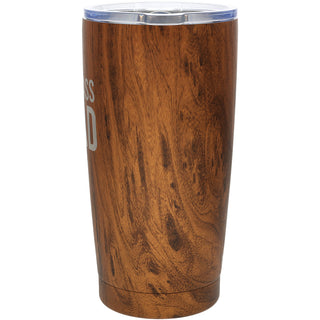 Badass Dad 20 oz Wood Finish Stainless Steel Travel Tumbler