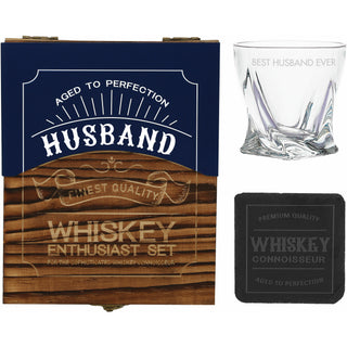 Husband Rocks Glass Gift Box