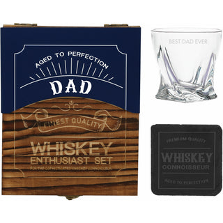 Dad Rocks Glass Gift Box