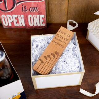 Important Choices 2" x 7" Wooden Bottle Opener