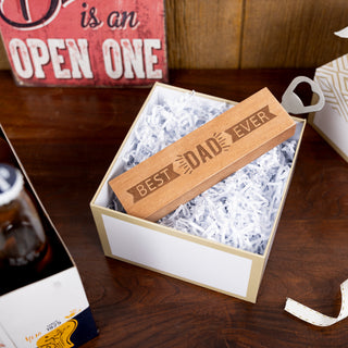 Best Dad Ever 2" x 7" Wooden Bottle Opener