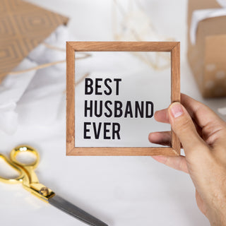 Best Husband Ever 5" x 5" Wood Framed Glass Plaques