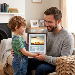 Best Dad 8.25" x 9.75" Frame (Holds 4" x 6" Photo)