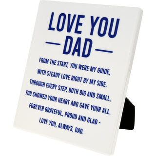 Love You Dad 5.5" Ceramic Plaque