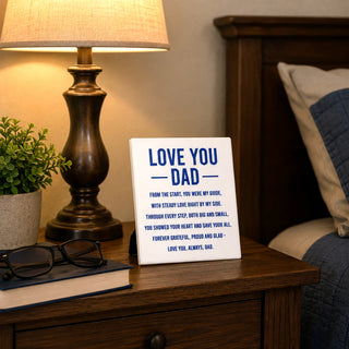 Love You Dad 5.5" Ceramic Plaque