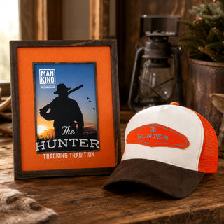 The Hunter Orange Suede Adjustable Trucker Hat