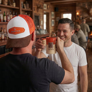 The Hunter Orange Suede Adjustable Trucker Hat