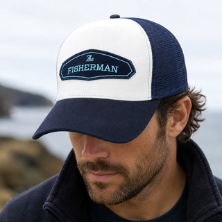 The Fisherman Navy Suede Adjustable Trucker Hat