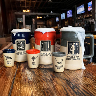 The Hunter 15 oz Ceramic Stein & 2 oz Shot Glass Set
