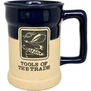 The Fisherman 15 oz Ceramic Stein & 2 oz Shot Glass Set