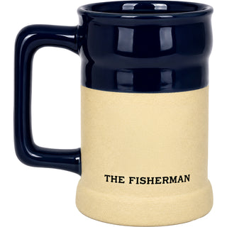 The Fisherman 15 oz Ceramic Stein & 2 oz Shot Glass Set