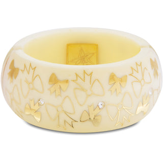 White Bow Resin Bangle Bracelet