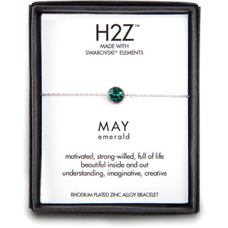 Liza Birthstone January Garnet 6.5"-7.625" Crystal Bracelet made from Austrian Crystals
