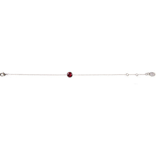 Liza Birthstone January Garnet 6.5"-7.625" Crystal Bracelet made from Austrian Crystals
