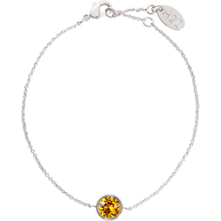 Liza Birthstone January Garnet 6.5"-7.625" Crystal Bracelet made from Austrian Crystals