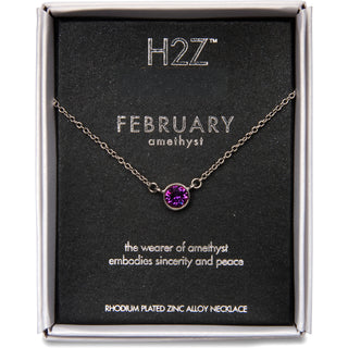 Liza Birthstone January Garnet 17"-18.5" Necklace with 0.25" Crystal Pendant made from Austrian Crystals