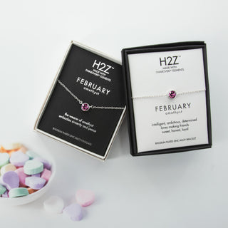 Liza Birthstone January Garnet 17"-18.5" Necklace with 0.25" Crystal Pendant made from Austrian Crystals