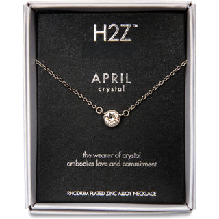 Liza Birthstone January Garnet 17"-18.5" Necklace with 0.25" Crystal Pendant made from Austrian Crystals