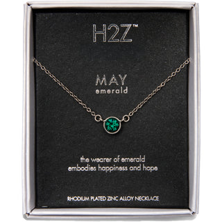 Liza Birthstone January Garnet 17"-18.5" Necklace with 0.25" Crystal Pendant made from Austrian Crystals