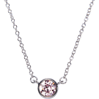 Liza Birthstone January Garnet 17"-18.5" Necklace with 0.25" Crystal Pendant made from Austrian Crystals