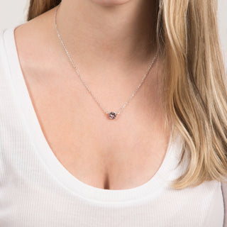 Liza Birthstone January Garnet 17"-18.5" Necklace with 0.25" Crystal Pendant made from Austrian Crystals