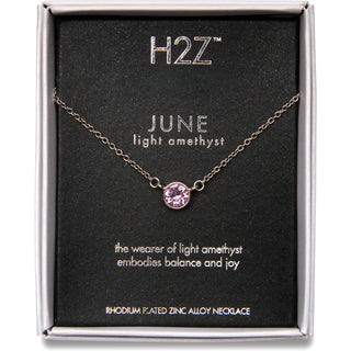 Liza Birthstone January Garnet 17"-18.5" Necklace with 0.25" Crystal Pendant made from Austrian Crystals