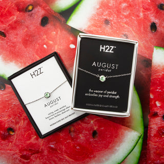 Liza Birthstone January Garnet 17"-18.5" Necklace with 0.25" Crystal Pendant made from Austrian Crystals