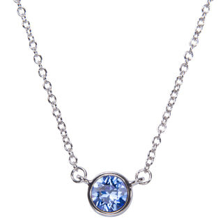 Liza Birthstone January Garnet 17"-18.5" Necklace with 0.25" Crystal Pendant made from Austrian Crystals