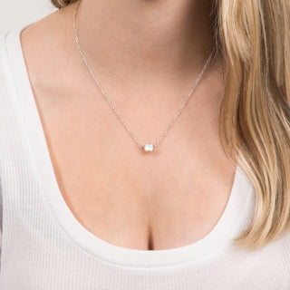 Liza Birthstone January Garnet 17"-18.5" Necklace with 0.25" Crystal Pendant made from Austrian Crystals