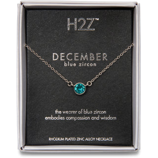 Liza Birthstone January Garnet 17"-18.5" Necklace with 0.25" Crystal Pendant made from Austrian Crystals