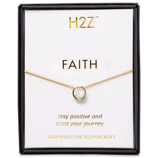Faith White Opal 16"-17.5" Necklace