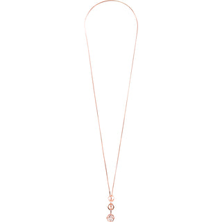 Crystal Gold Hexagon - 18.5" Austrian Crystal Sweater Necklace