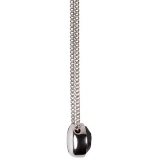 Aunt Jet  16"-17.5" Rhodium Necklace