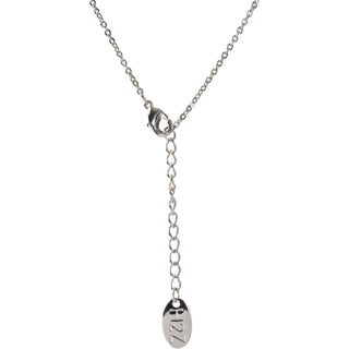 Aunt Jet  16"-17.5" Rhodium Necklace