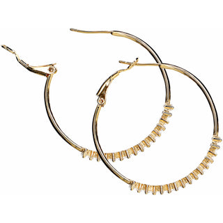 Crystal Classic
in Gold ." Austrian Crystal Hoop Earring