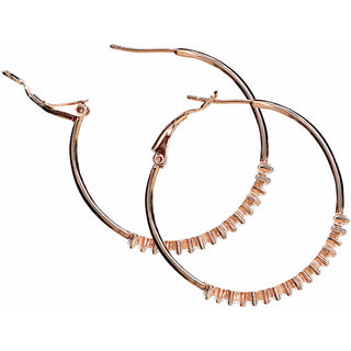 Crystal Classic in Gold 1.5" Austrian Crystal Hoop Earring