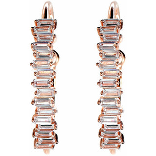 Crystal Classic in Gold 1.5" Austrian Crystal Hoop Earring