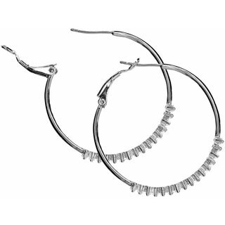 Crystal Classic in Gold 1.5" Austrian Crystal Hoop Earring